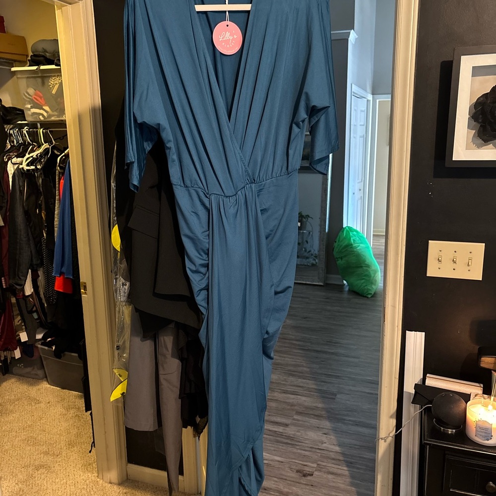 Blue Wrap Dress
